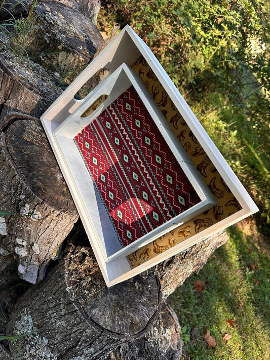 Wooden Rustic Decor Trays